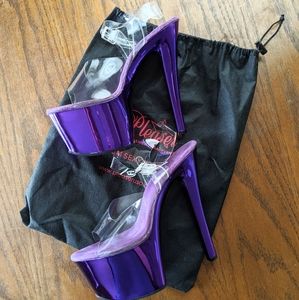 Purple Pleasers heels